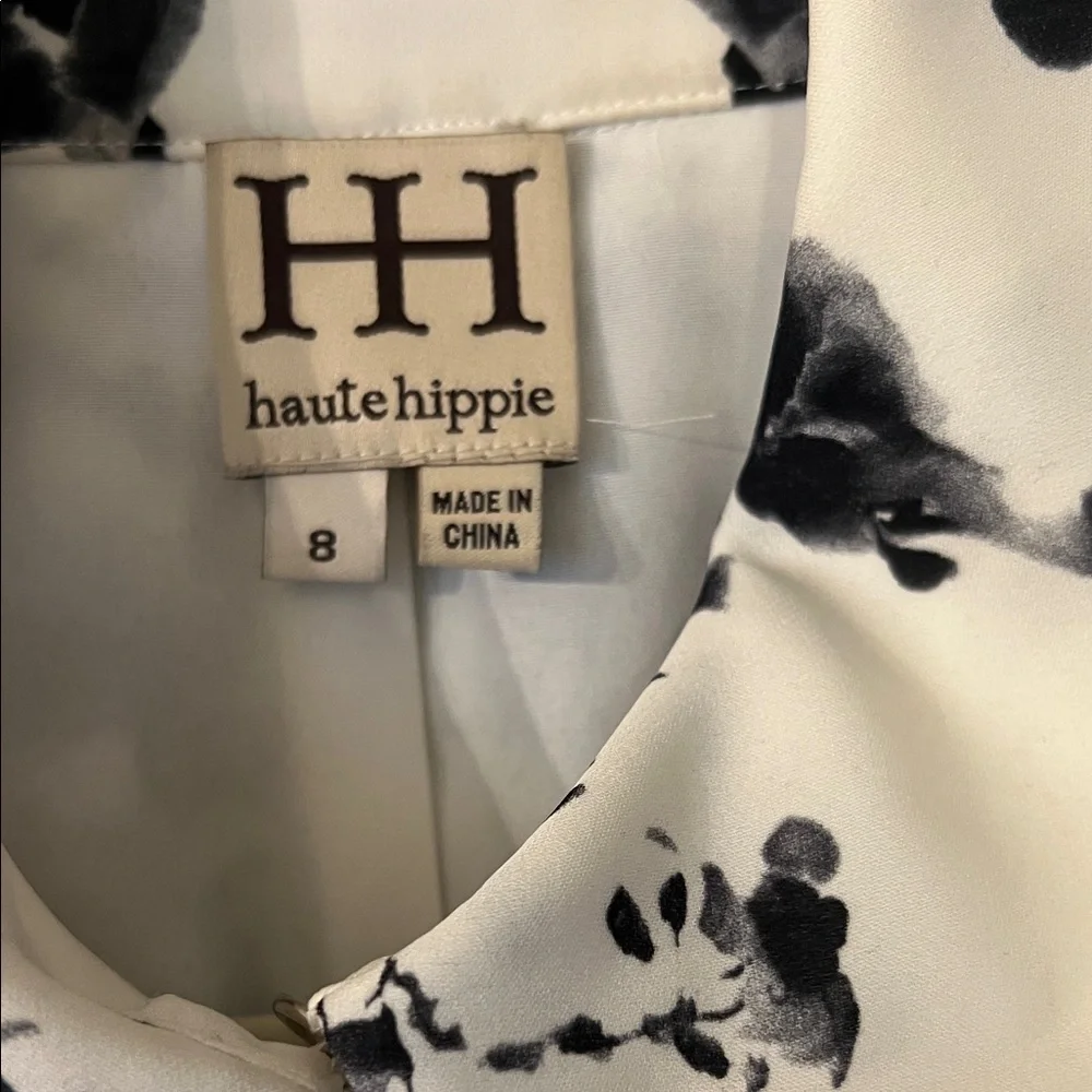 Haute Hippie Monochrome Floral Dress - Picture 2 of 5